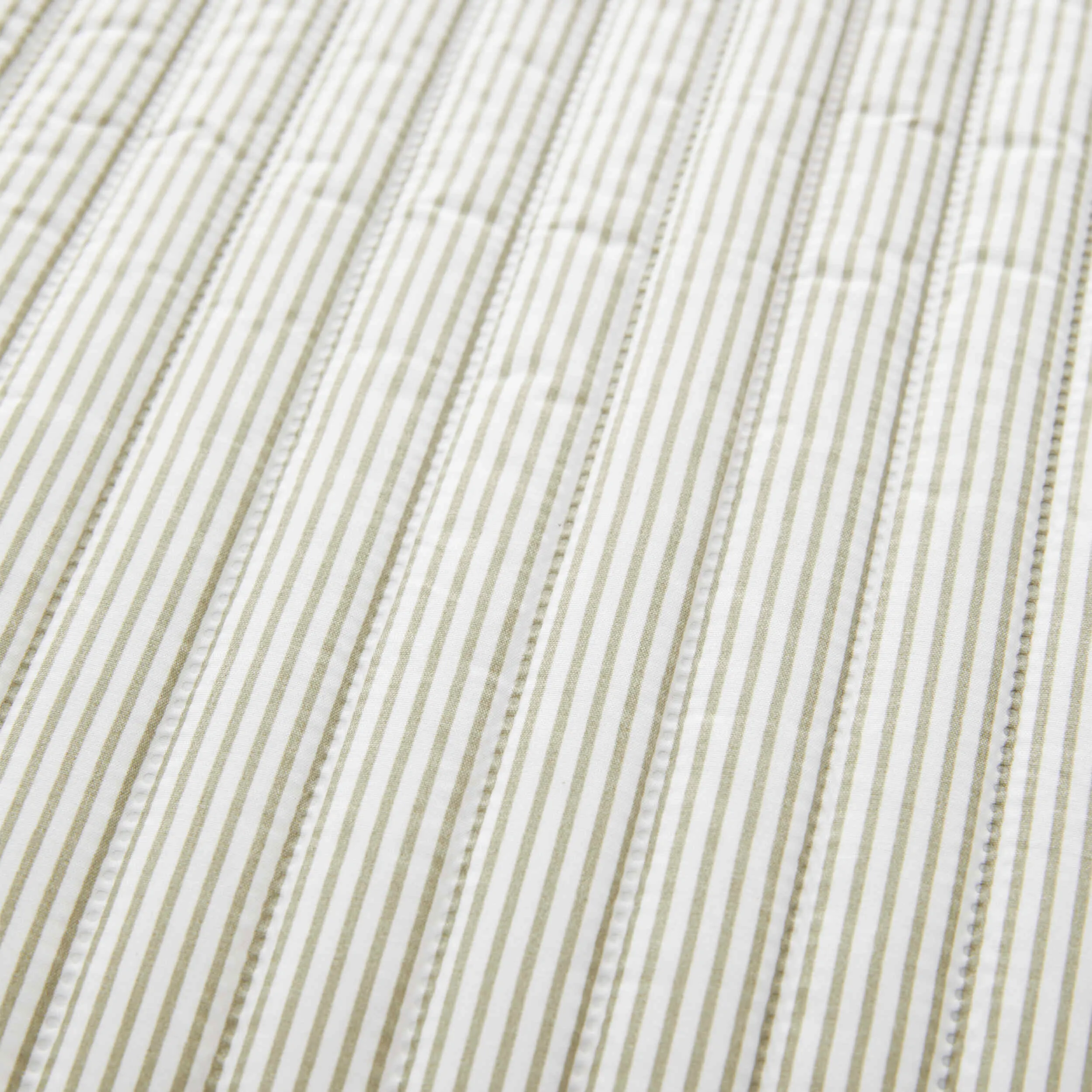 Catherine Lansfield Stripe Bedspread - Green