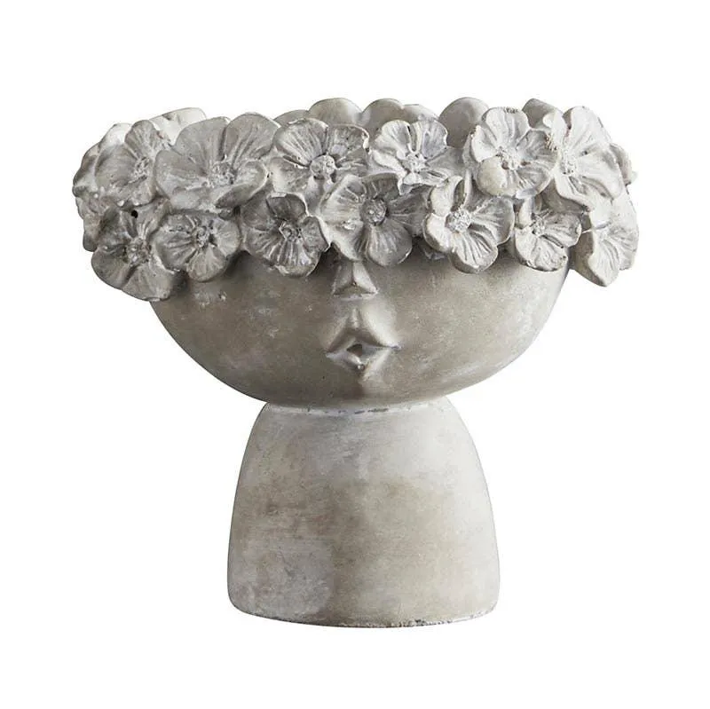 Cement Head Pot