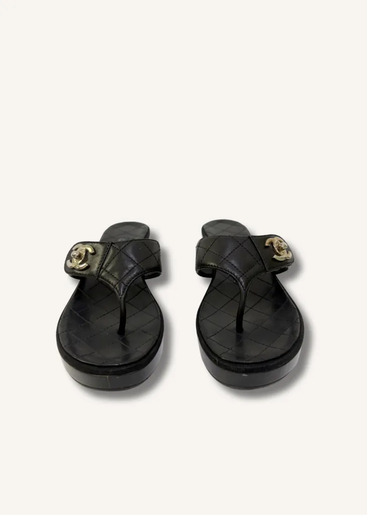 Chanel Quilted Leather Sandals