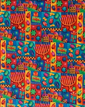 Channukkah Patchwork - 3/4 YD