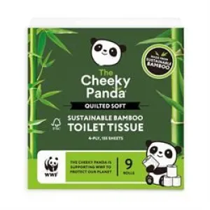 Cheeky Panda |  The Cheeky Panda Luxury Quilted Bamboo Toilet Tissue 9 Rolls | 1048g