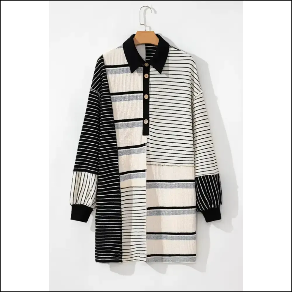 Chic Black Stripe Mini Dress: Confidence ! (needful Things) 🖤