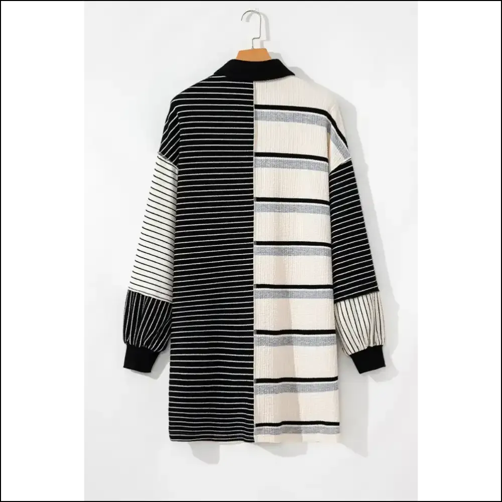 Chic Black Stripe Mini Dress: Confidence ! (needful Things) 🖤