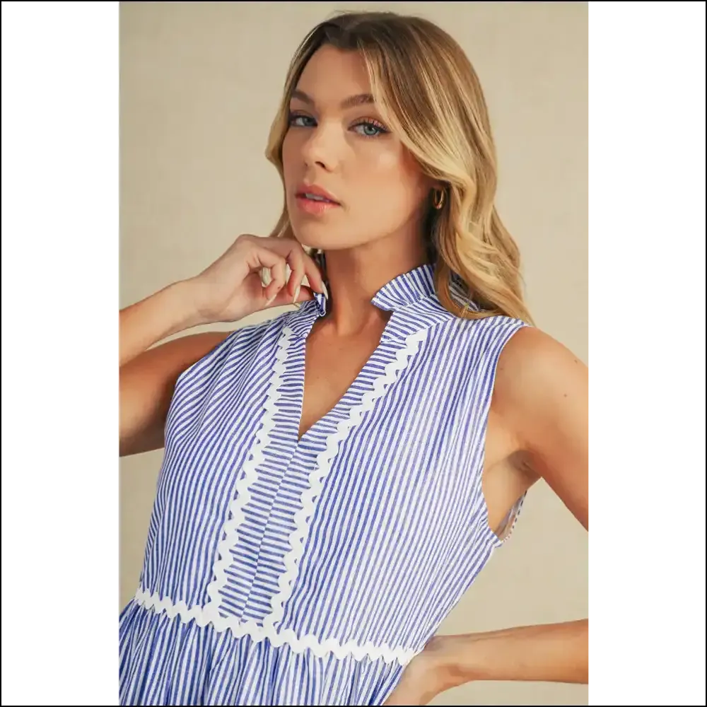Chic Blue Stripe Mini Dress: Fashionista  💙 (needful Things)