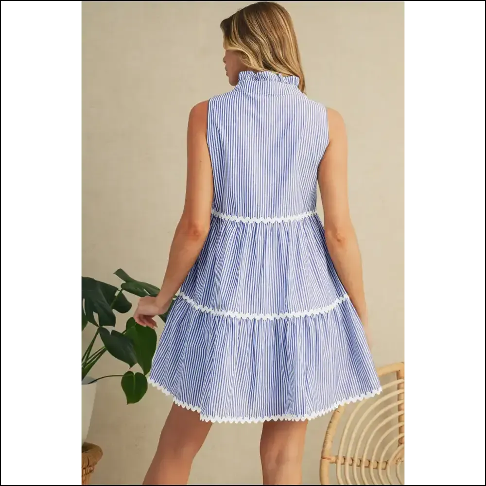 Chic Blue Stripe Mini Dress: Fashionista  💙 (needful Things)
