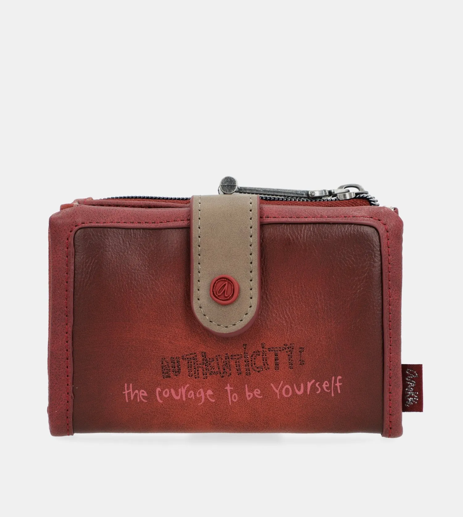 City Art medium size flexible maroon wallet