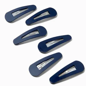 Claire's Matte Navy Blue Snap Hair Clips - 6 Pack