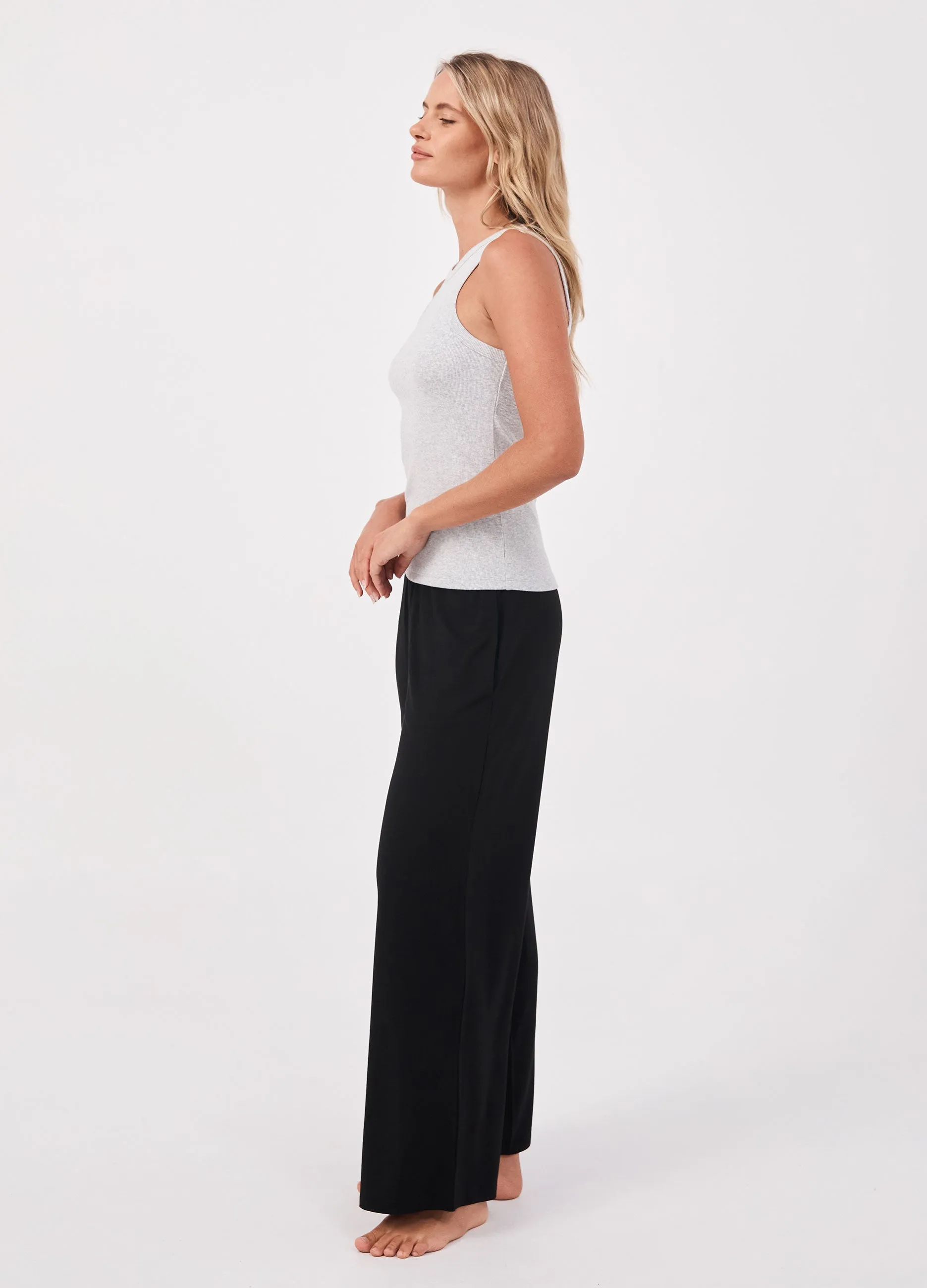 Classic Rib Tank - Marl Grey