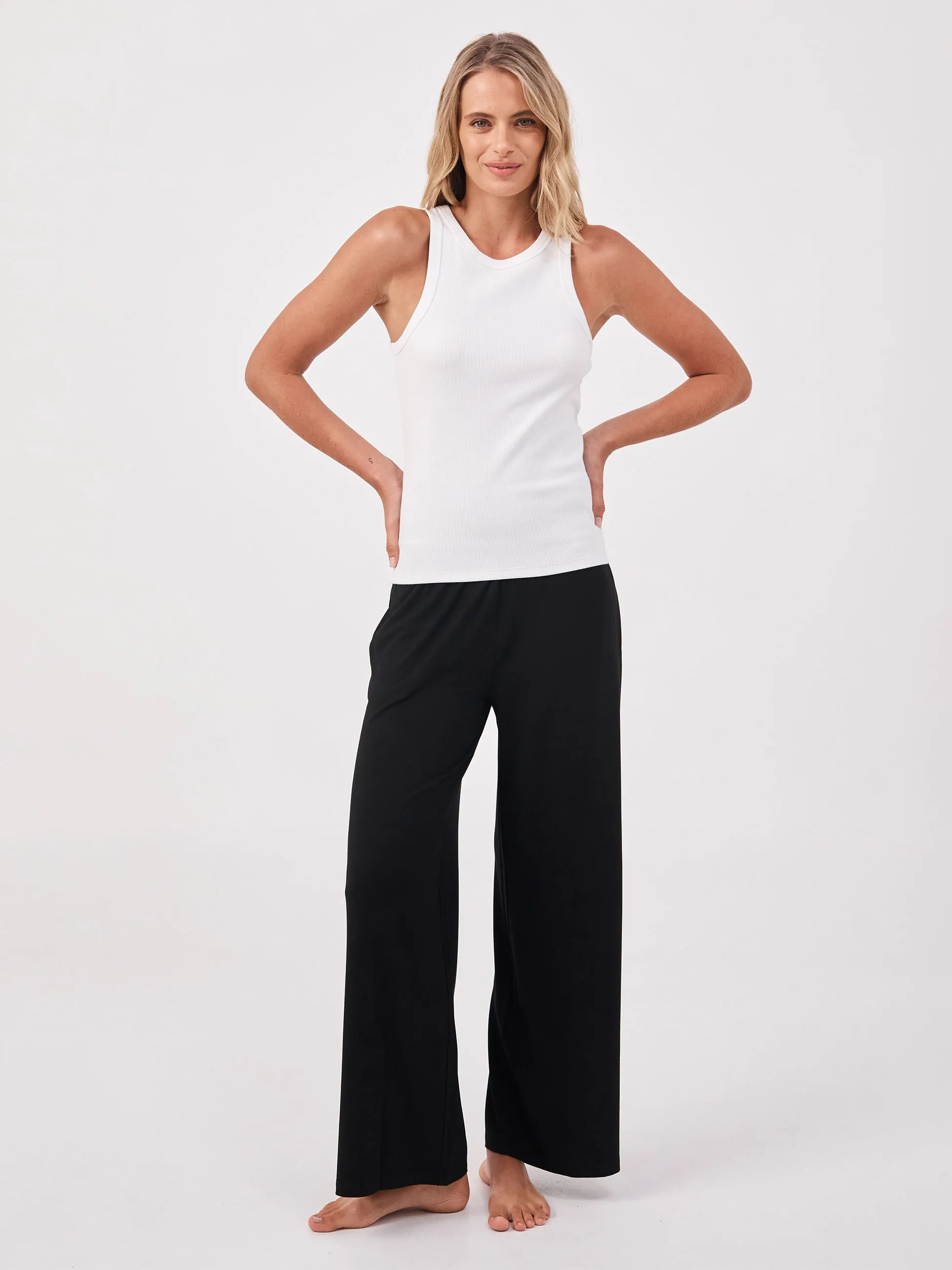 Classic Rib Tank - White