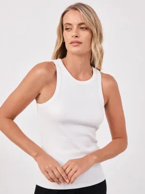 Classic Rib Tank - White
