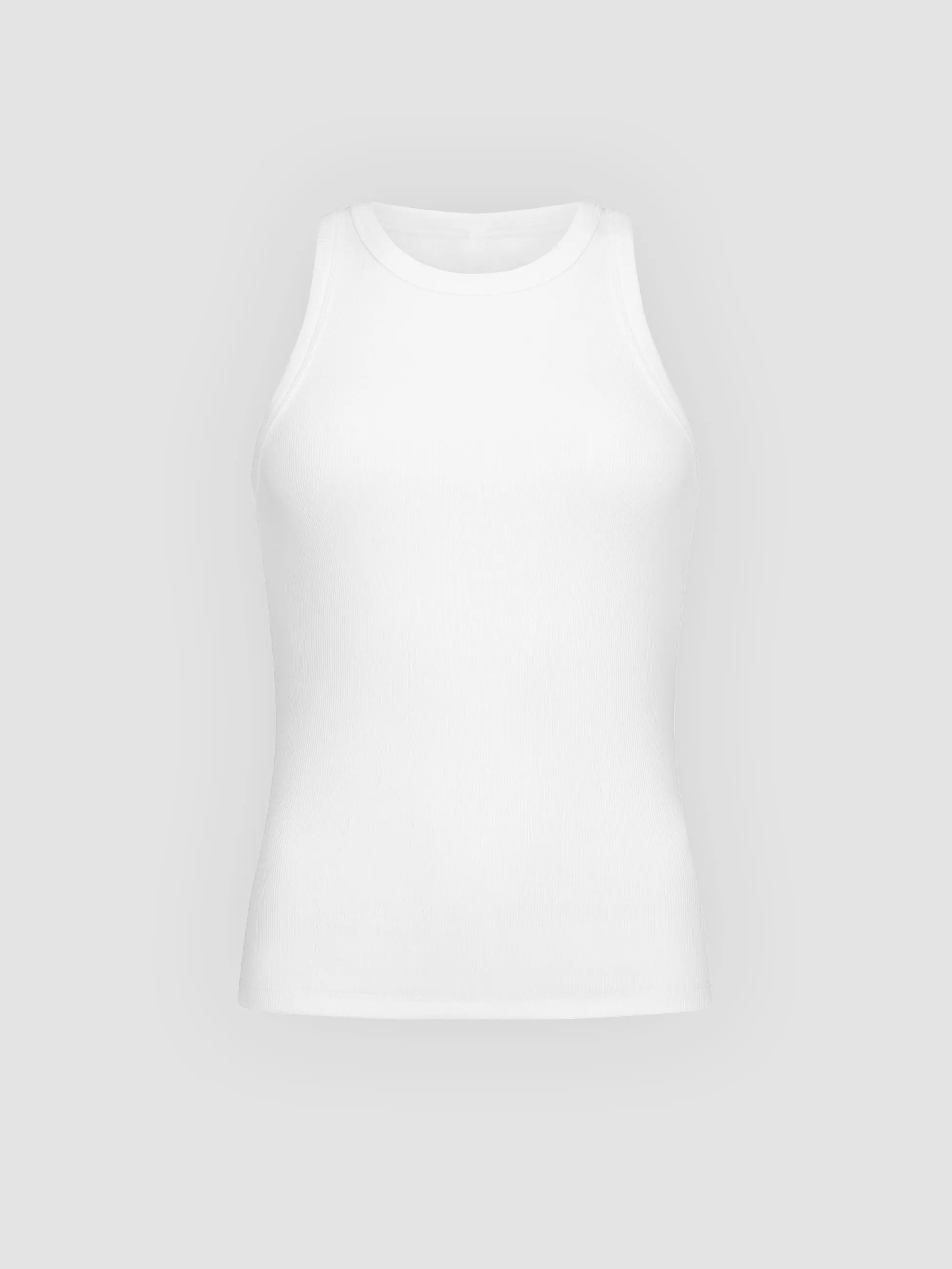 Classic Rib Tank - White