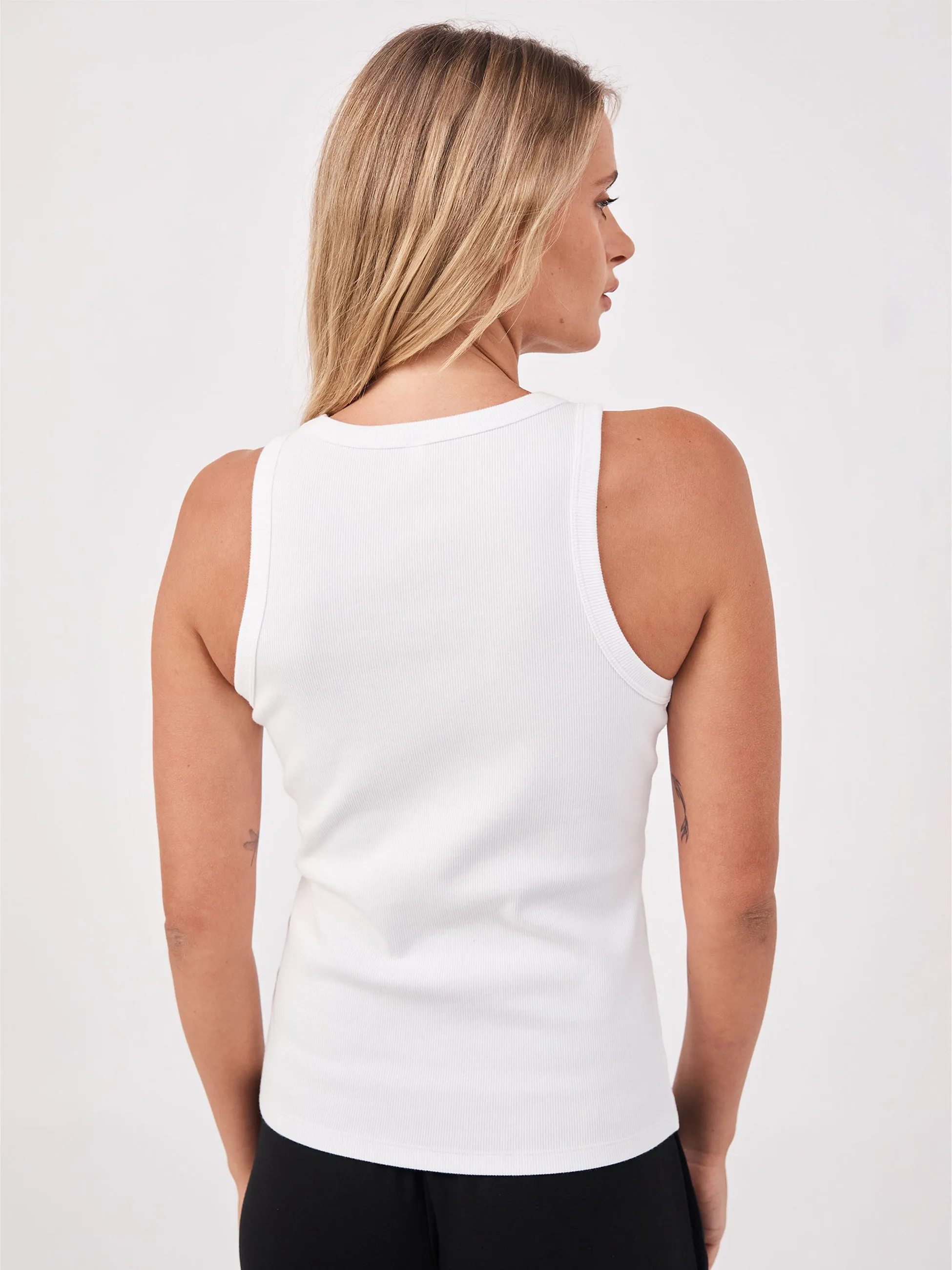 Classic Rib Tank - White