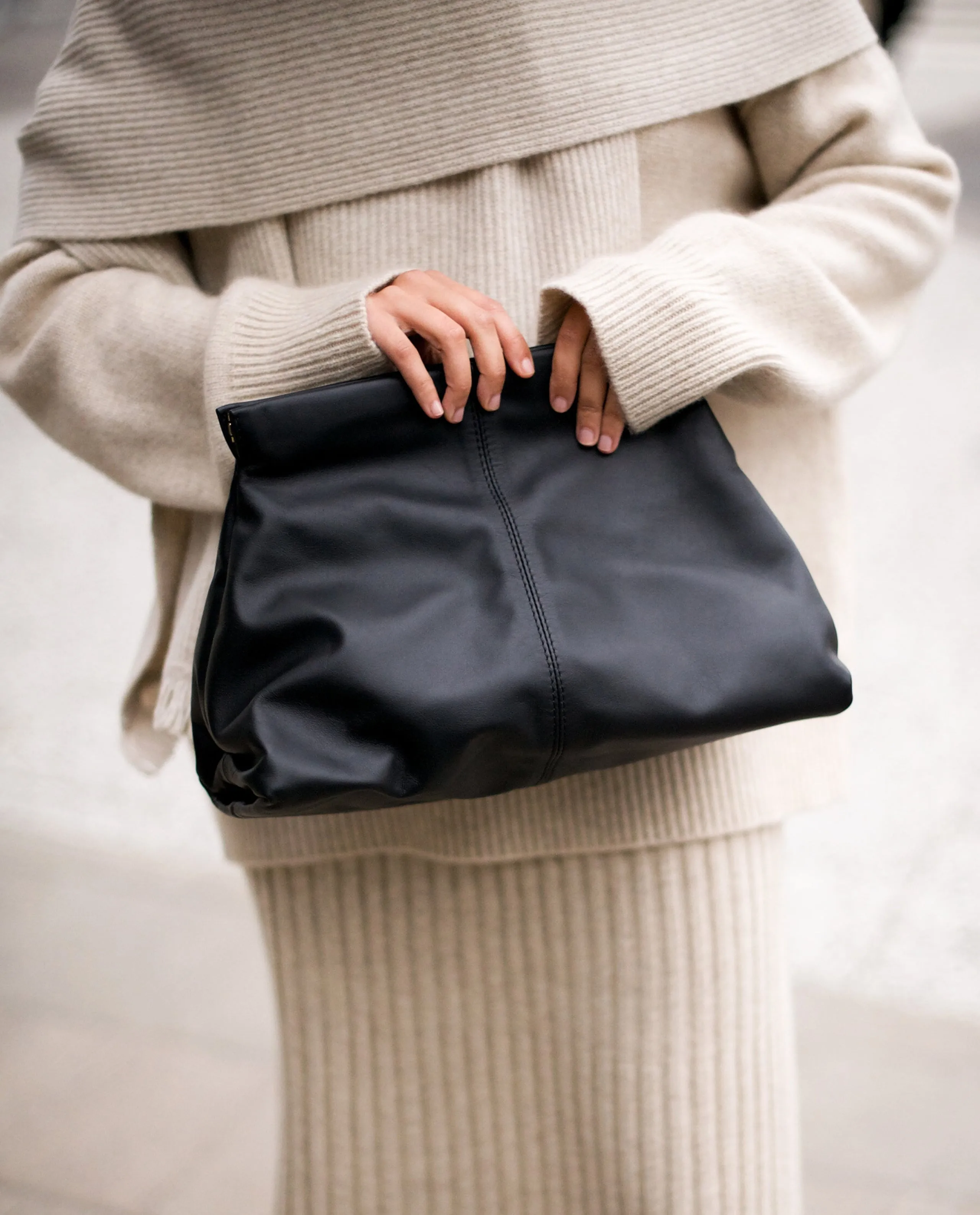 Clay Black Clutch Bag