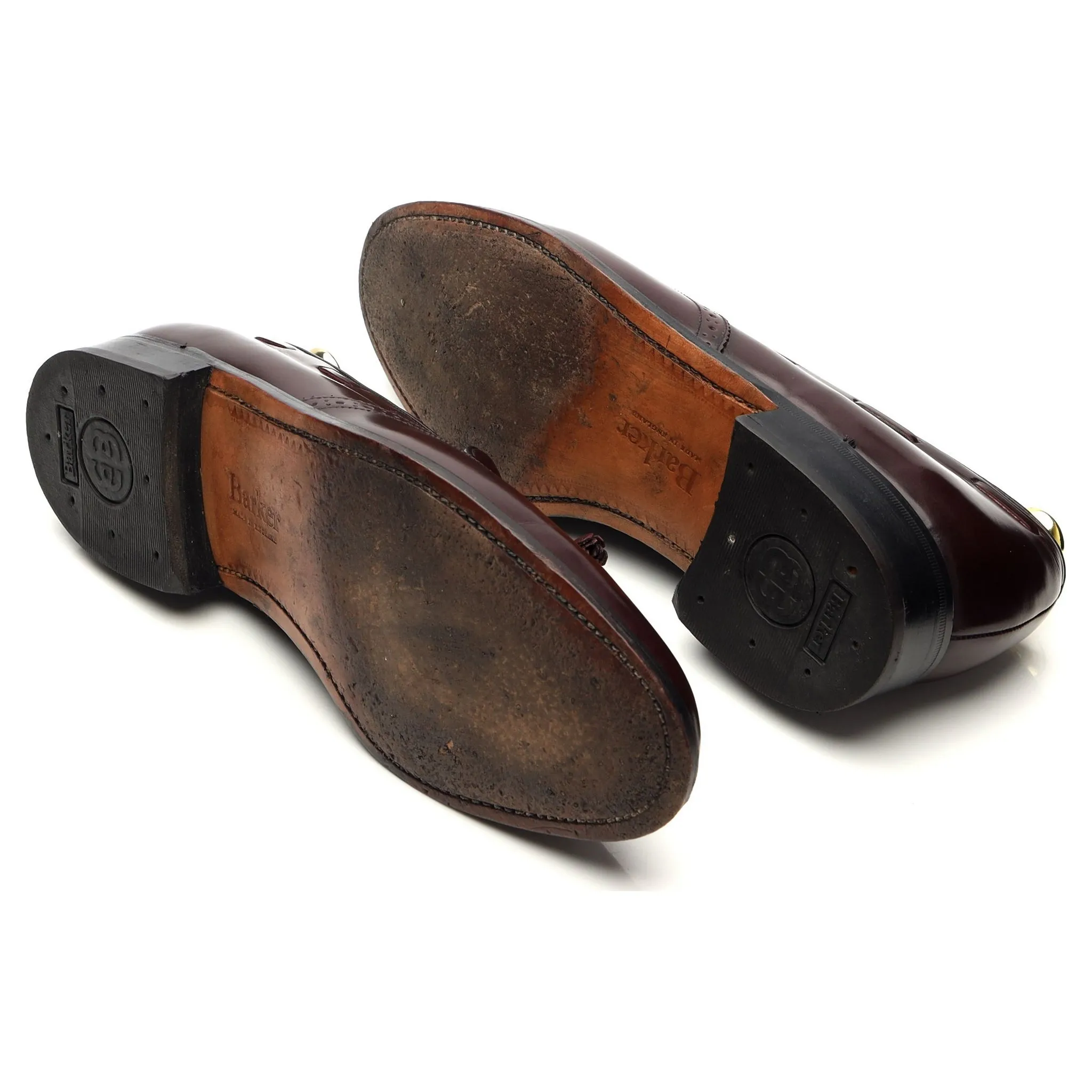 'Clive' Burgundy Leather Tassel Loafer UK 8 F