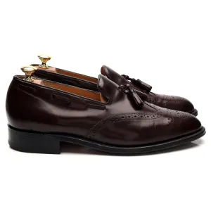 'Clive' Burgundy Leather Tassel Loafer UK 8 F