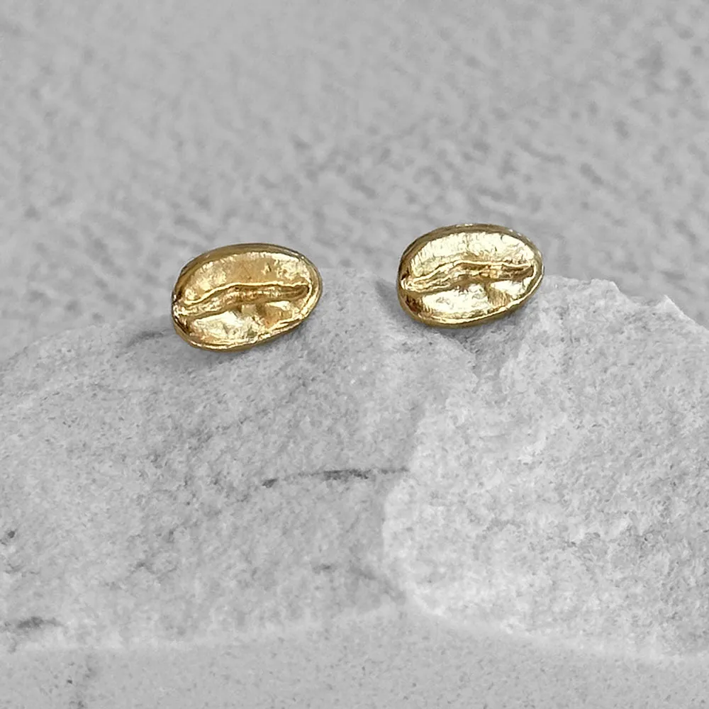 Coffee Bean Post Earrings