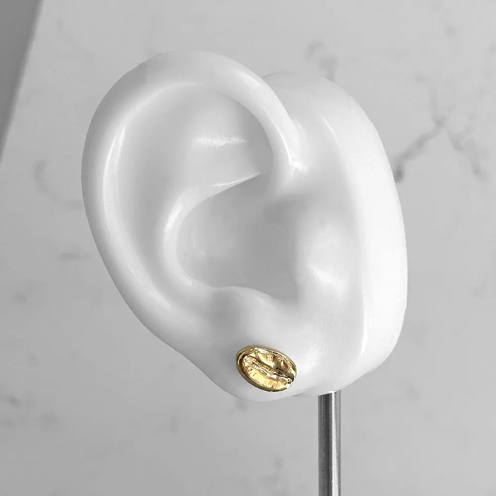 Coffee Bean Post Earrings