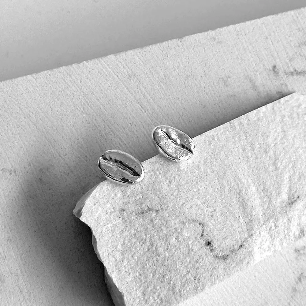 Coffee Bean Post Earrings