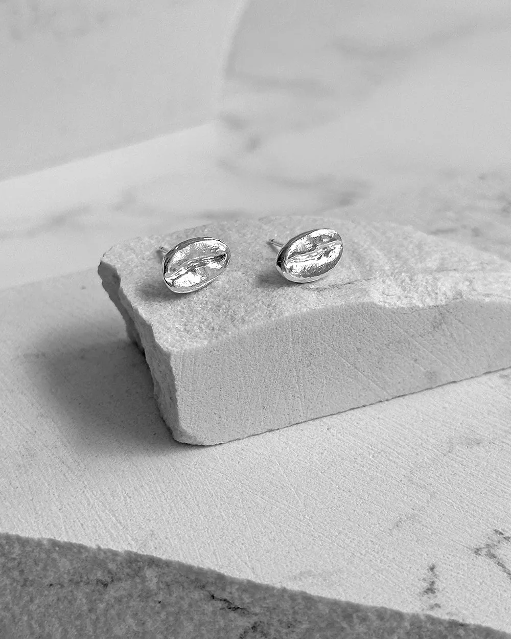 Coffee Bean Post Earrings