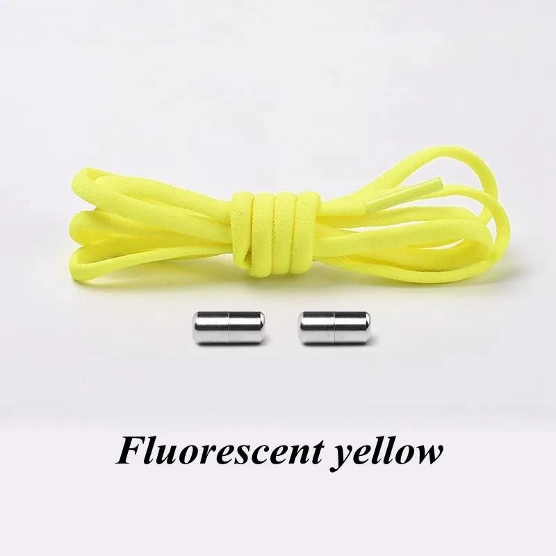 Colorful Round Elastic Shoelaces with Magnetic Clasp
