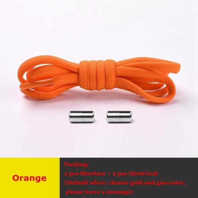 Colorful Round Elastic Shoelaces with Magnetic Clasp