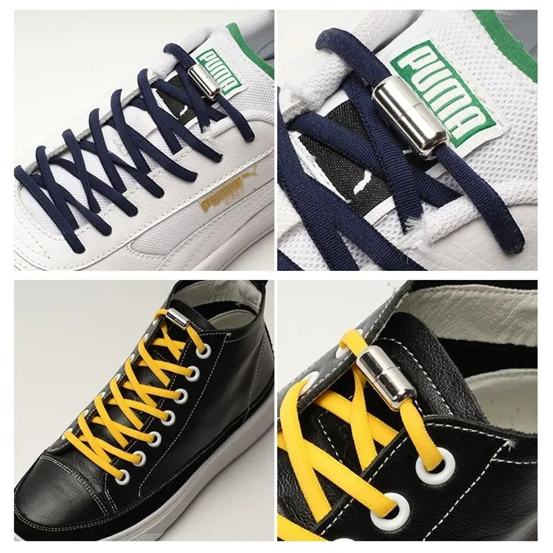 Colorful Round Elastic Shoelaces with Magnetic Clasp