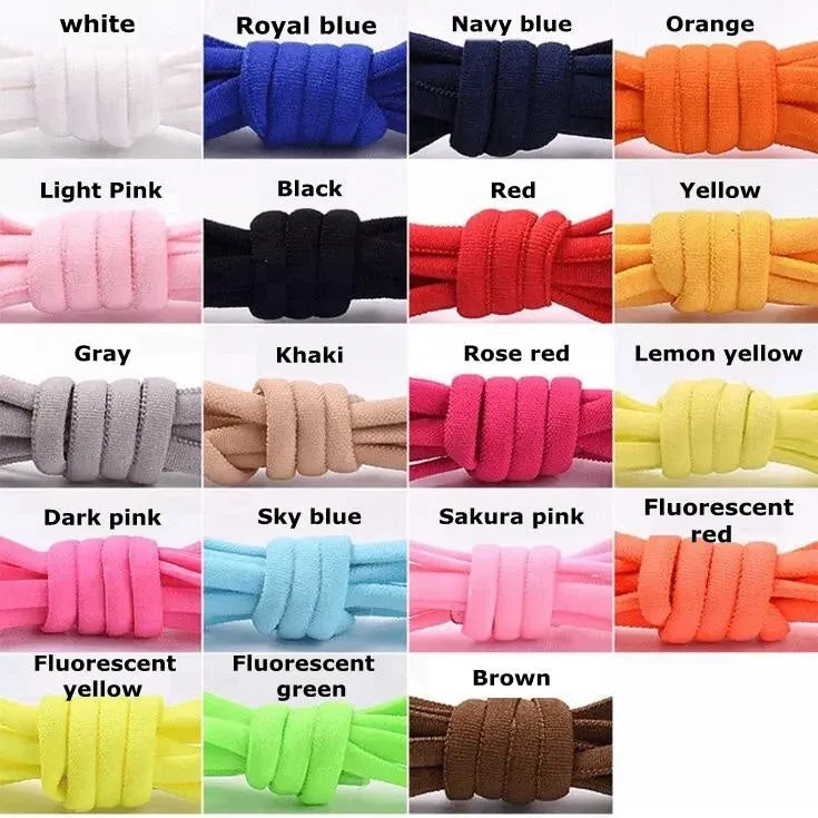 Colorful Round Elastic Shoelaces with Magnetic Clasp