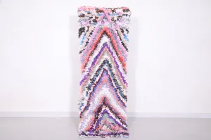 Colorful Runner Boucherouite Rug 1.9 x 5.9 Feet - Handmade Moroccan Style