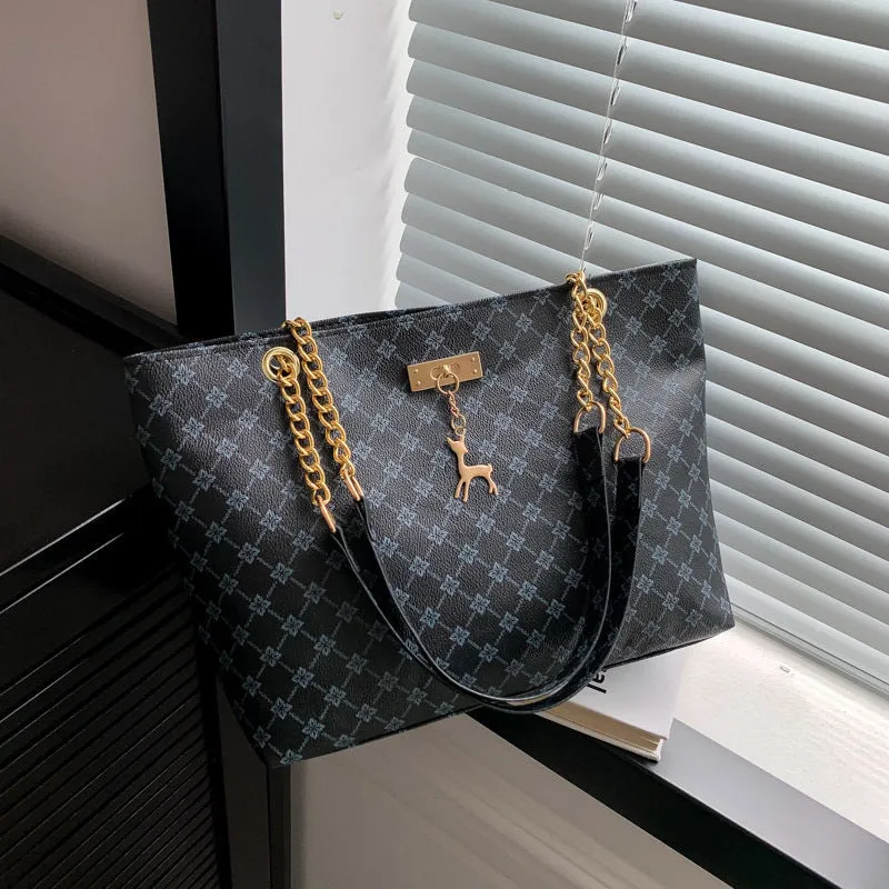 Commuter Texture Retro Fully integrated Women For Shoulder Spring Sleek Bag Chain