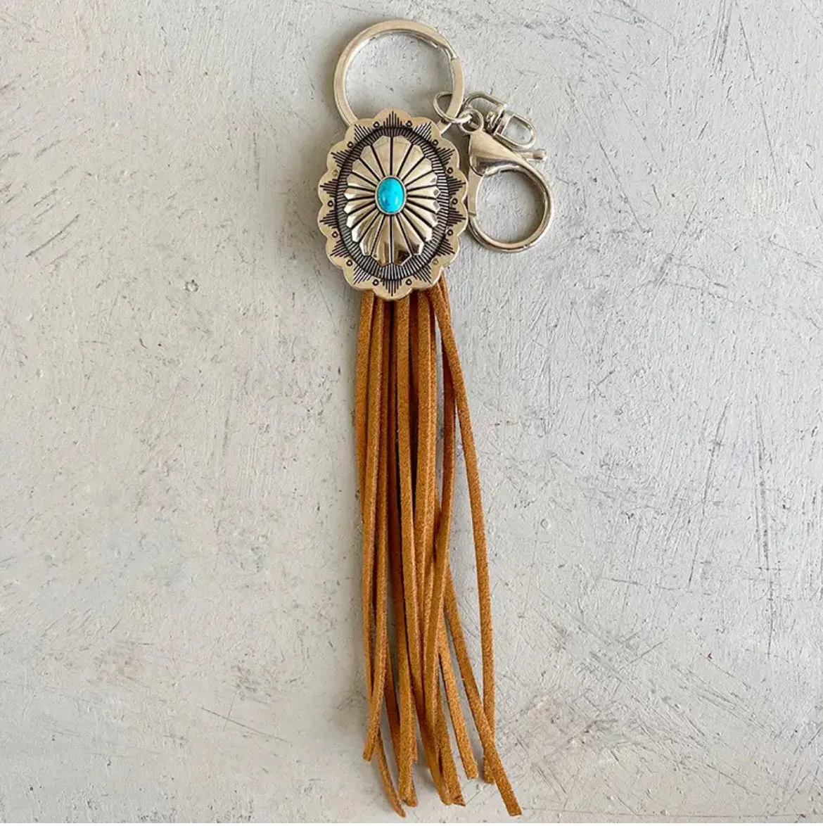 Concho Tassel Key Tag
