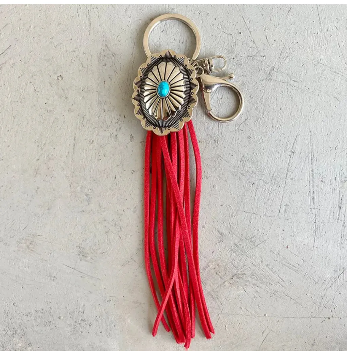 Concho Tassel Key Tag