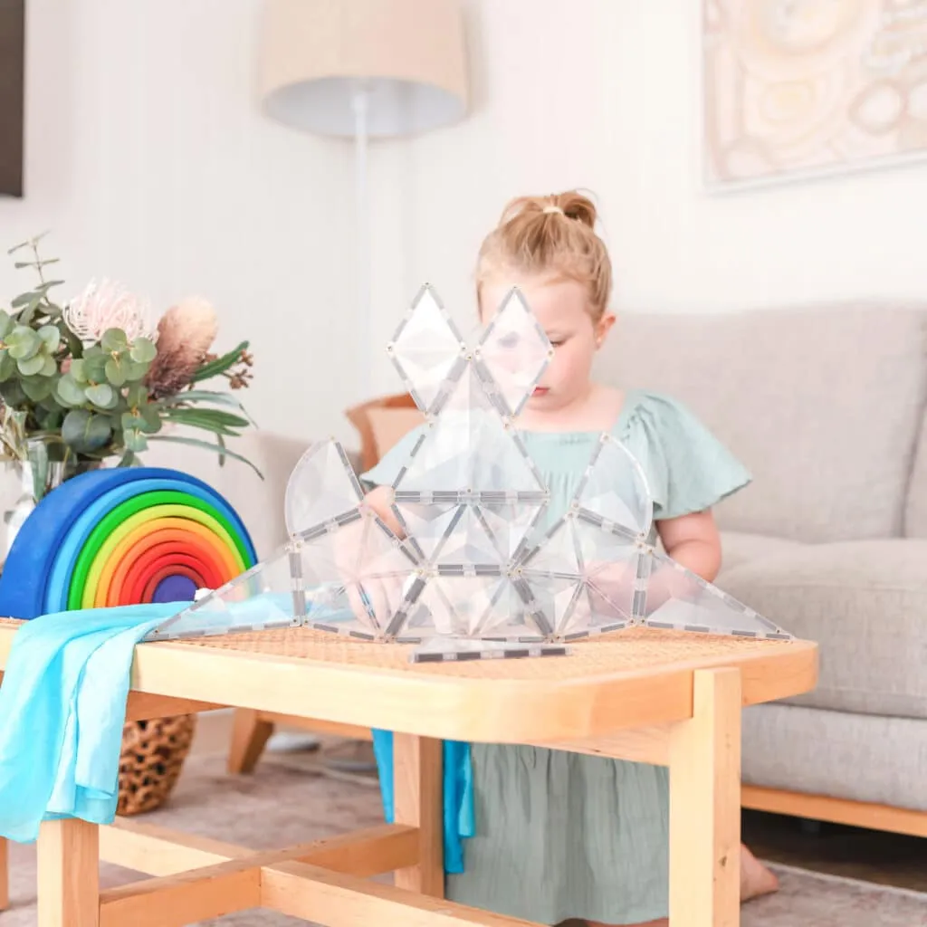 Connetix Magnetic Tiles Clear 34 Piece Starter Pack