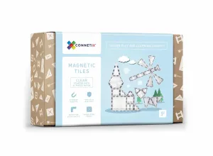 Connetix Magnetic Tiles Clear 34 Piece Starter Pack