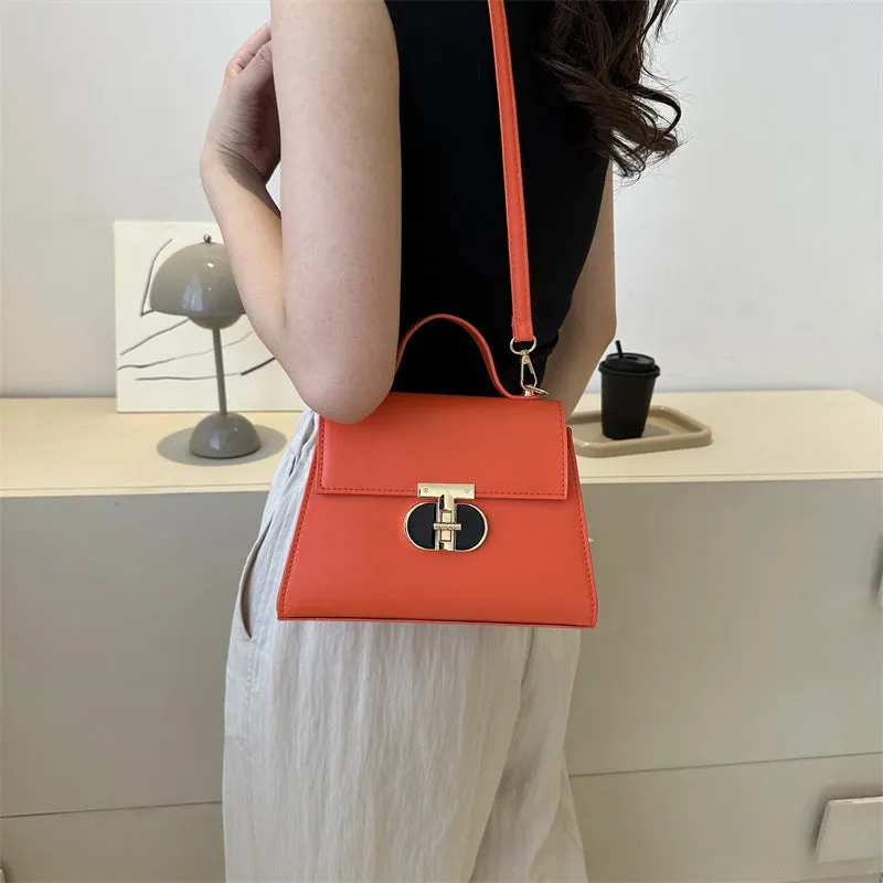 Contrast Color Minimalist Texture Chain Female Shoulder Bags