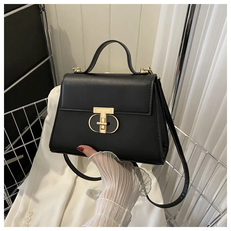 Contrast Color Minimalist Texture Chain Female Shoulder Bags