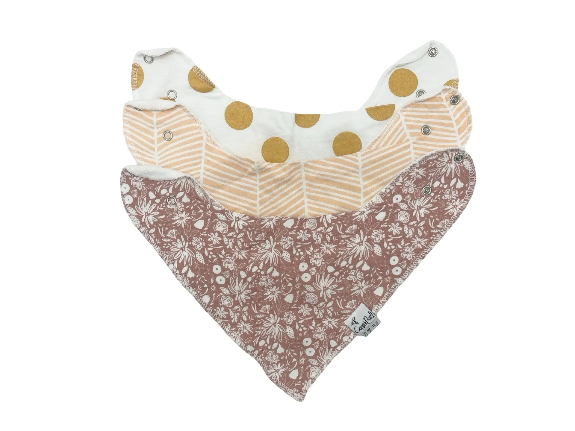 Copper Pearl bibs (x3)