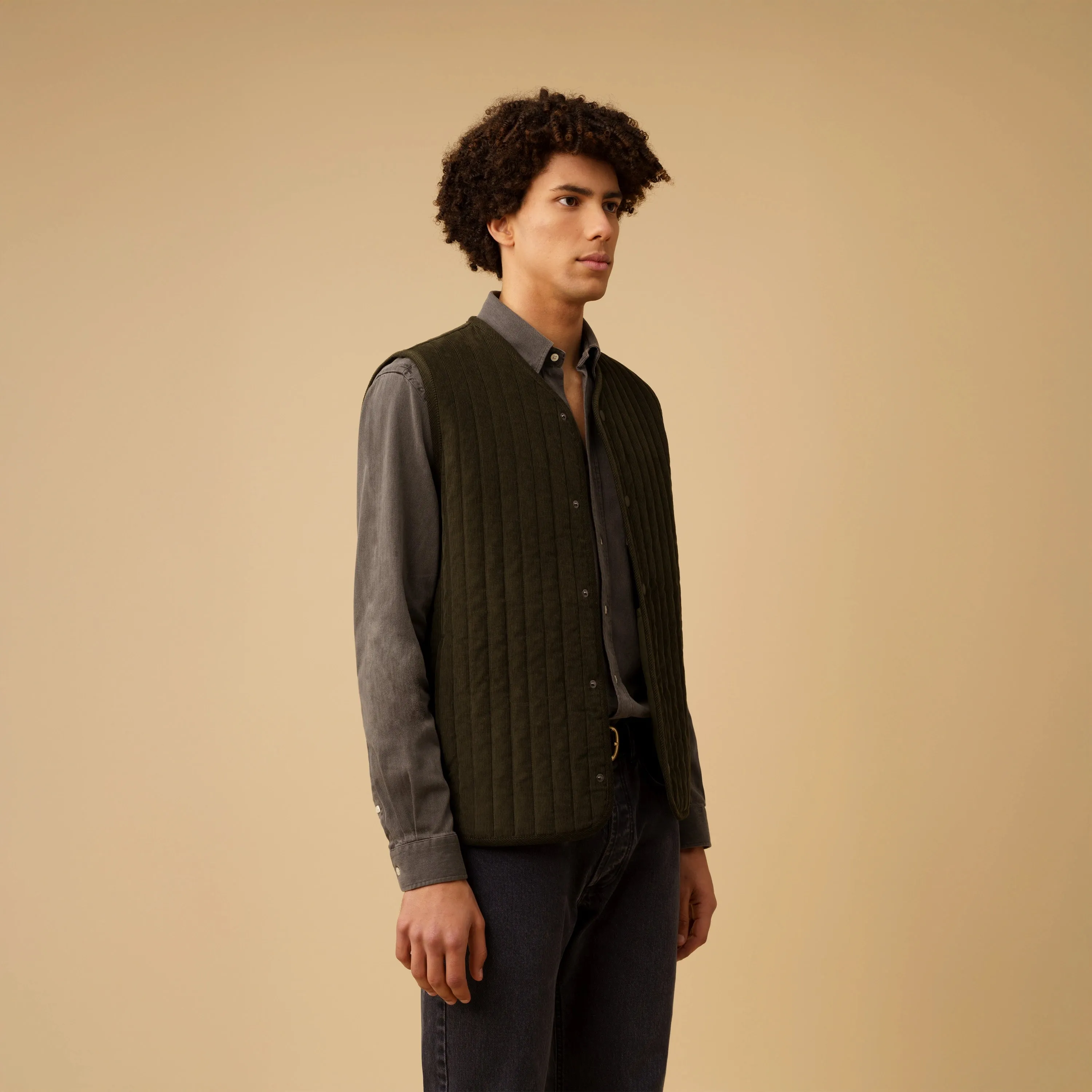 CORDUROY QUILTED VEST