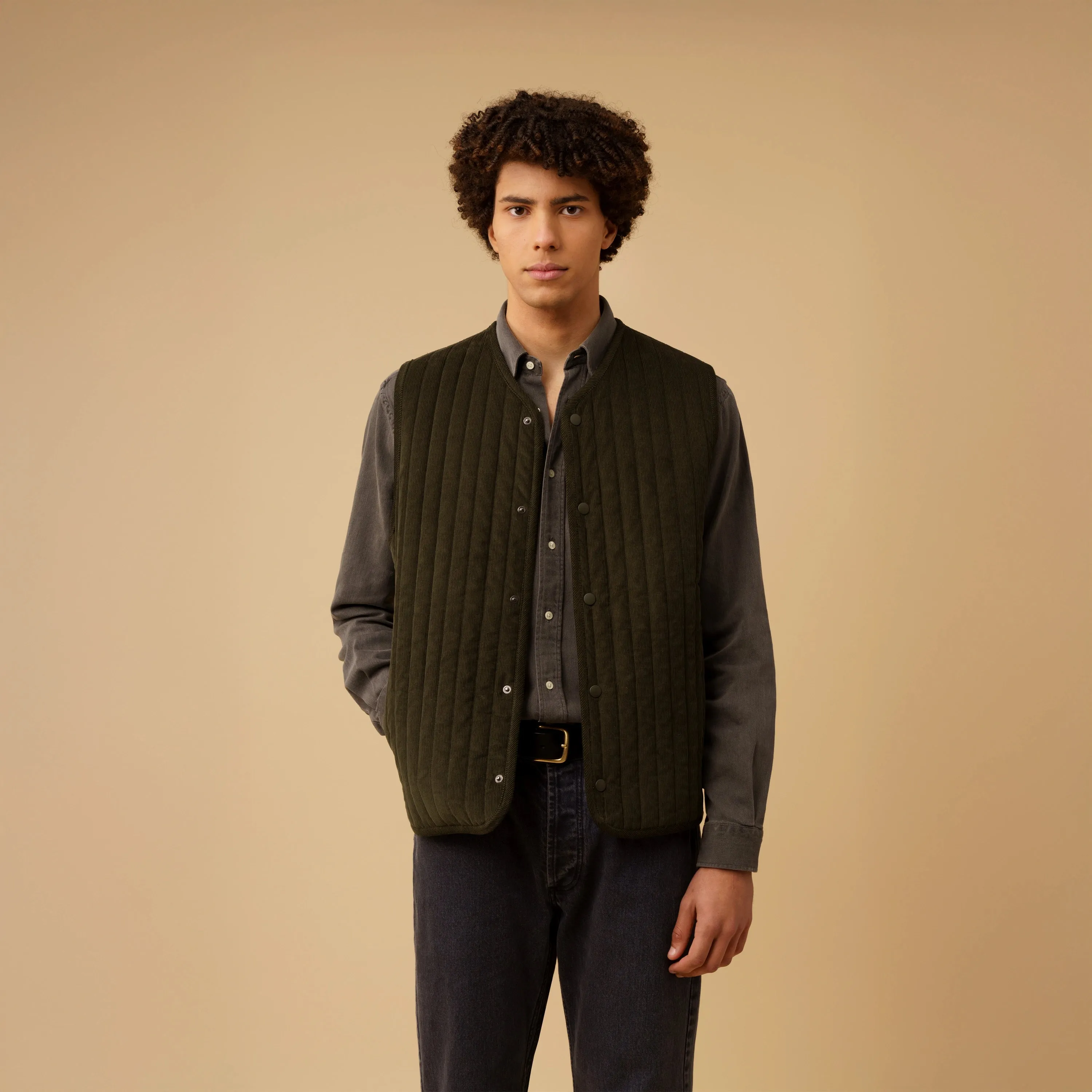 CORDUROY QUILTED VEST