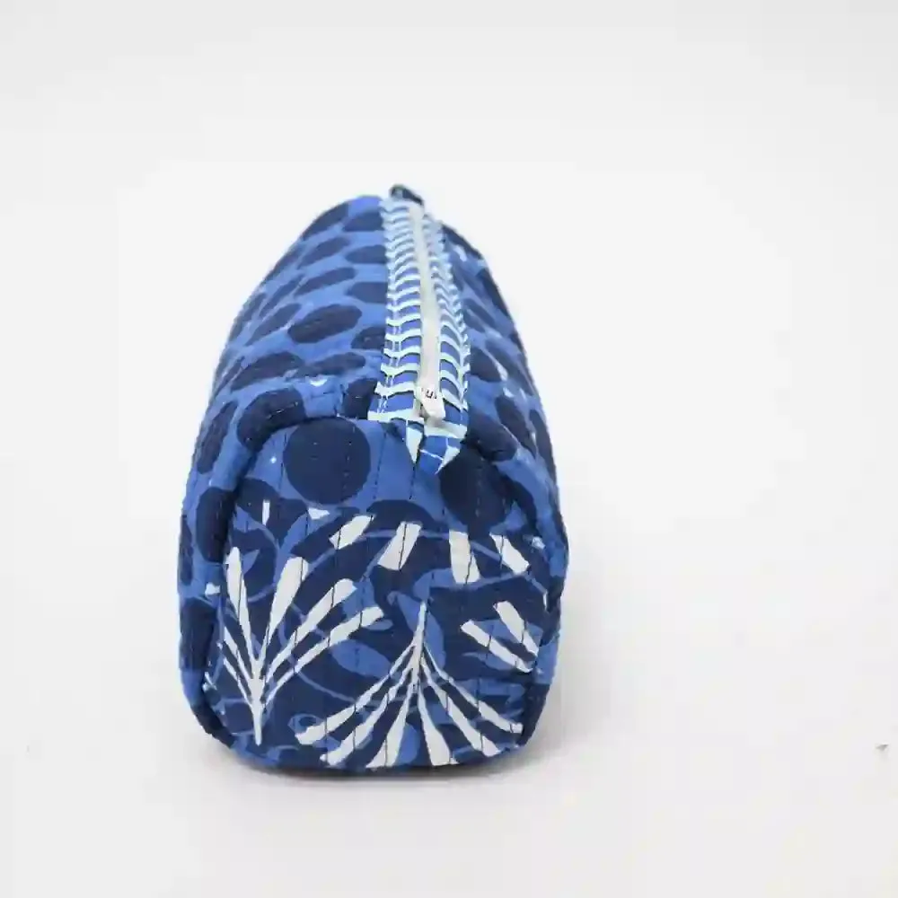 Cosmic Dots handblock quilted travel pouch (Set of 3)