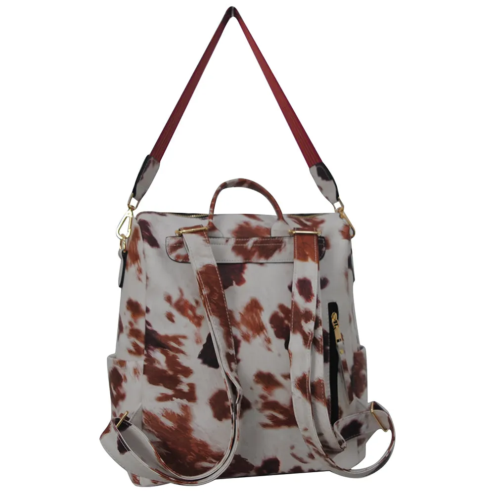 Cow Print Faux Leather NGIL Shoulder Backpack