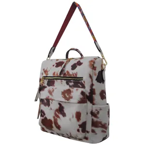 Cow Print Faux Leather NGIL Shoulder Backpack