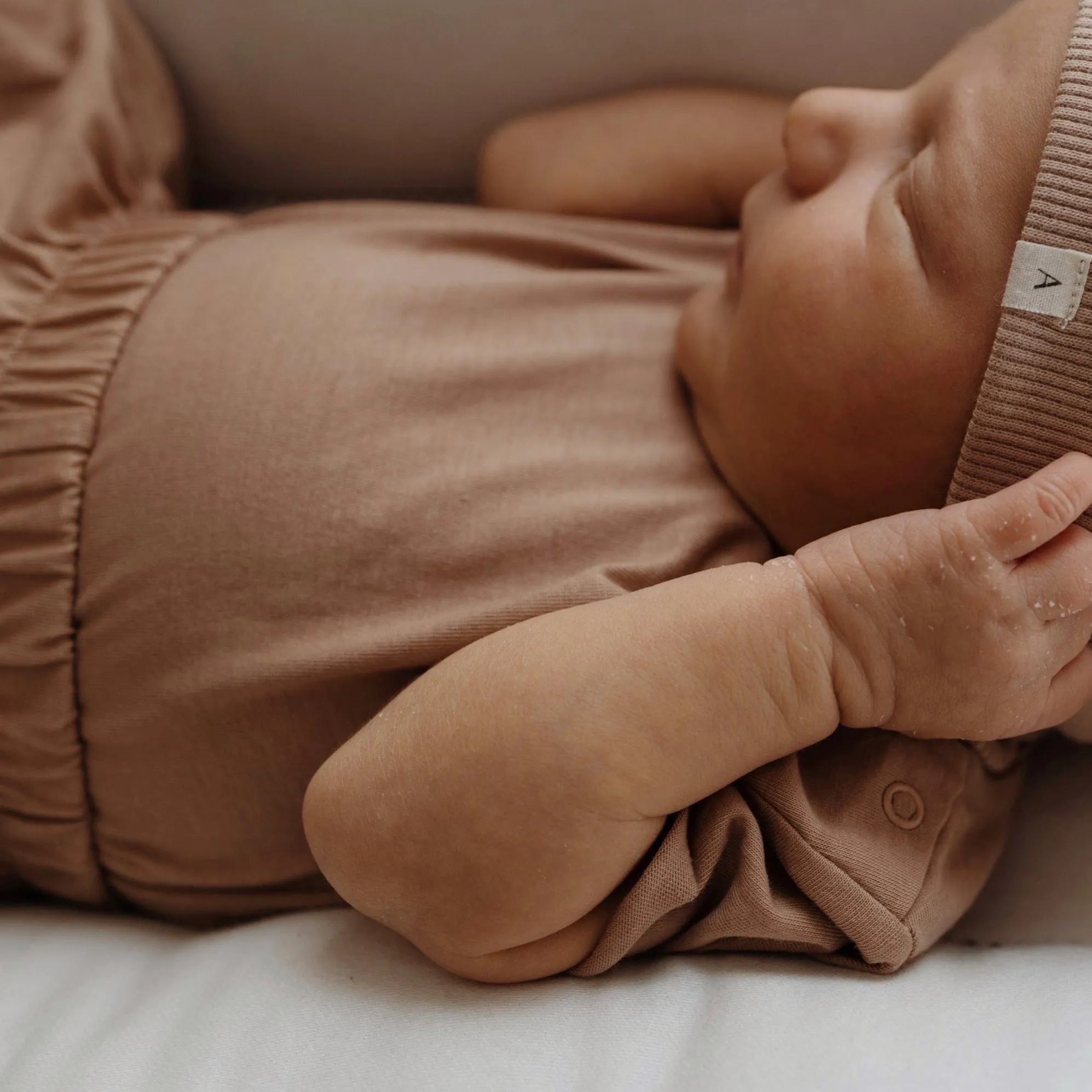 Cree Cotton Jersey Baby Bodysuit (Biscuit)