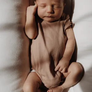Cree Cotton Jersey Baby Bodysuit (Biscuit)