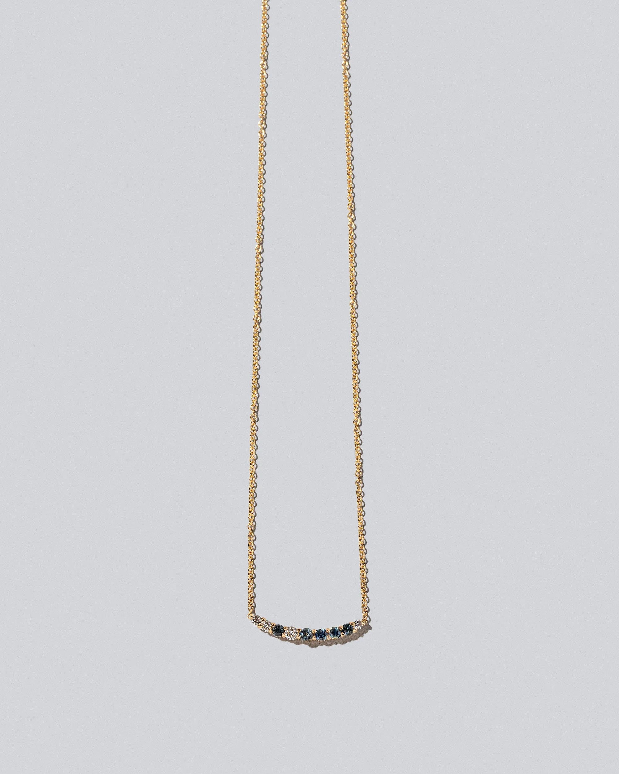 Crescent Necklace - Sapphire & White Diamond
