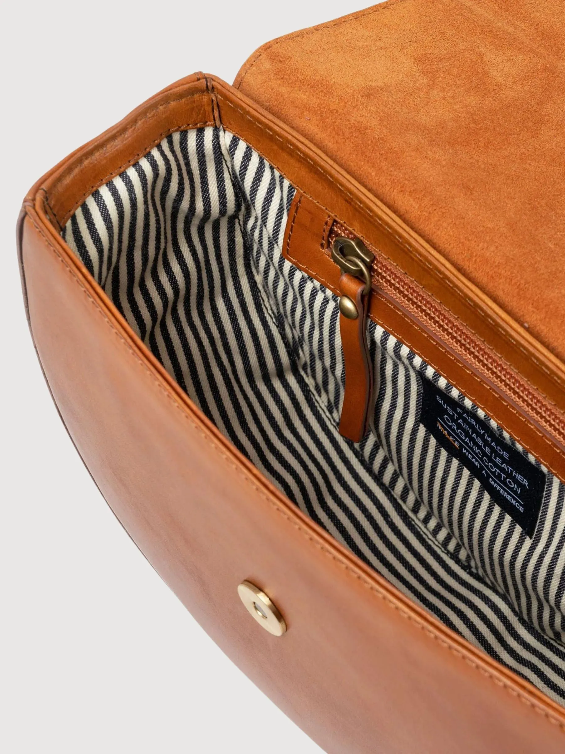 Crossbody Bag Ava Cognac Leather | O My Bag