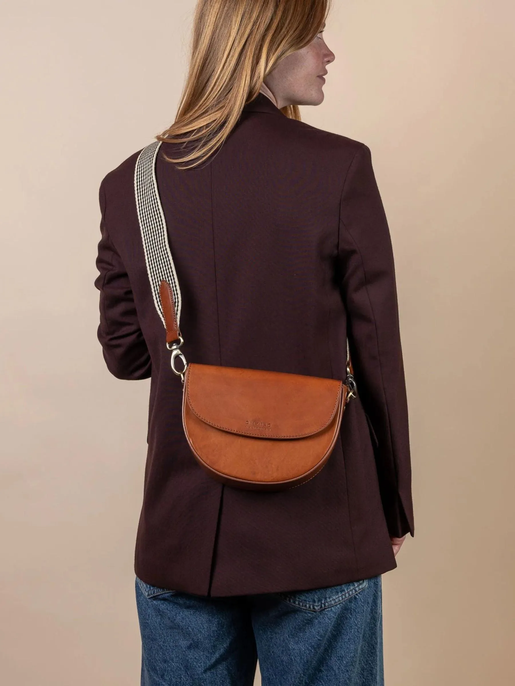Crossbody Bag Ava Cognac Leather | O My Bag