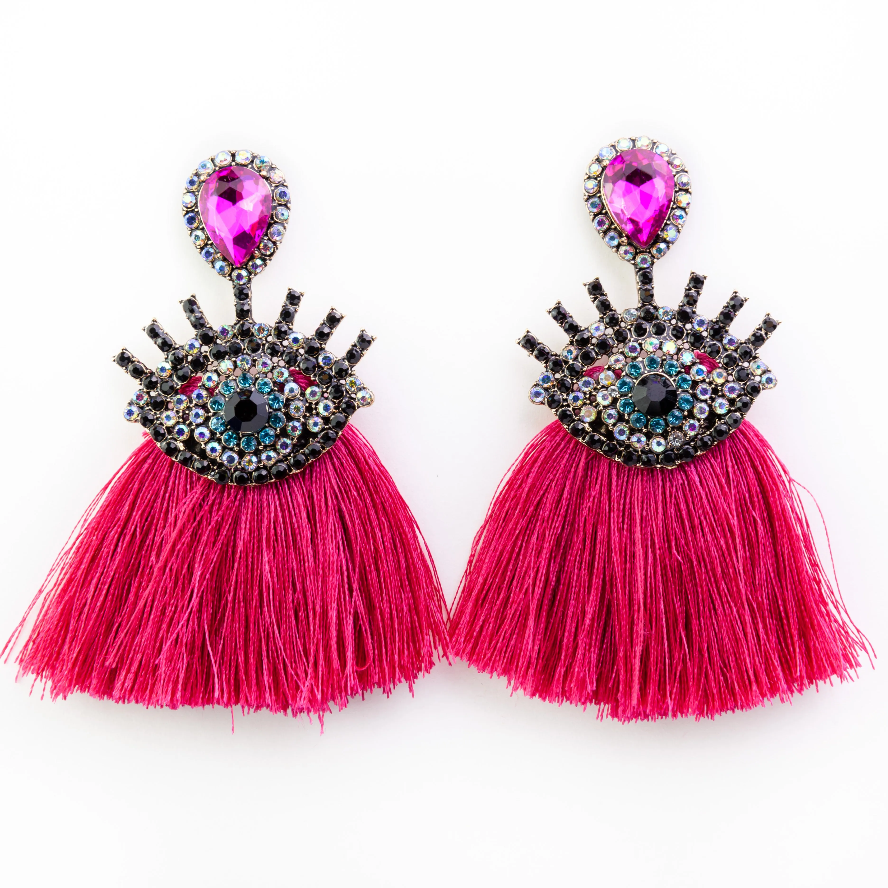 Crystal Evil Eye Earrings