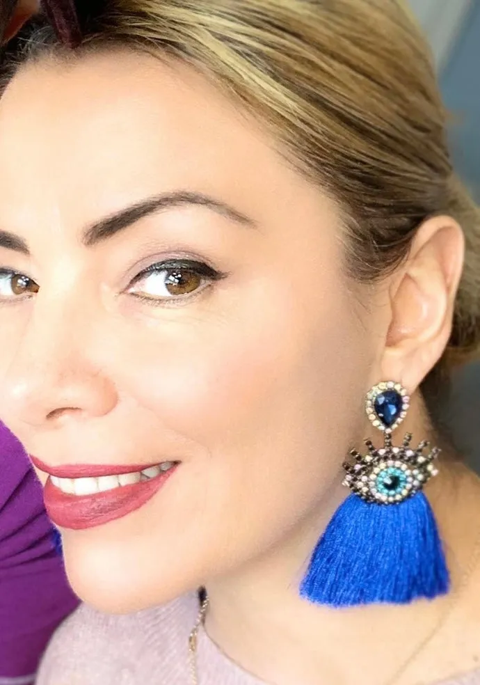 Crystal Evil Eye Earrings
