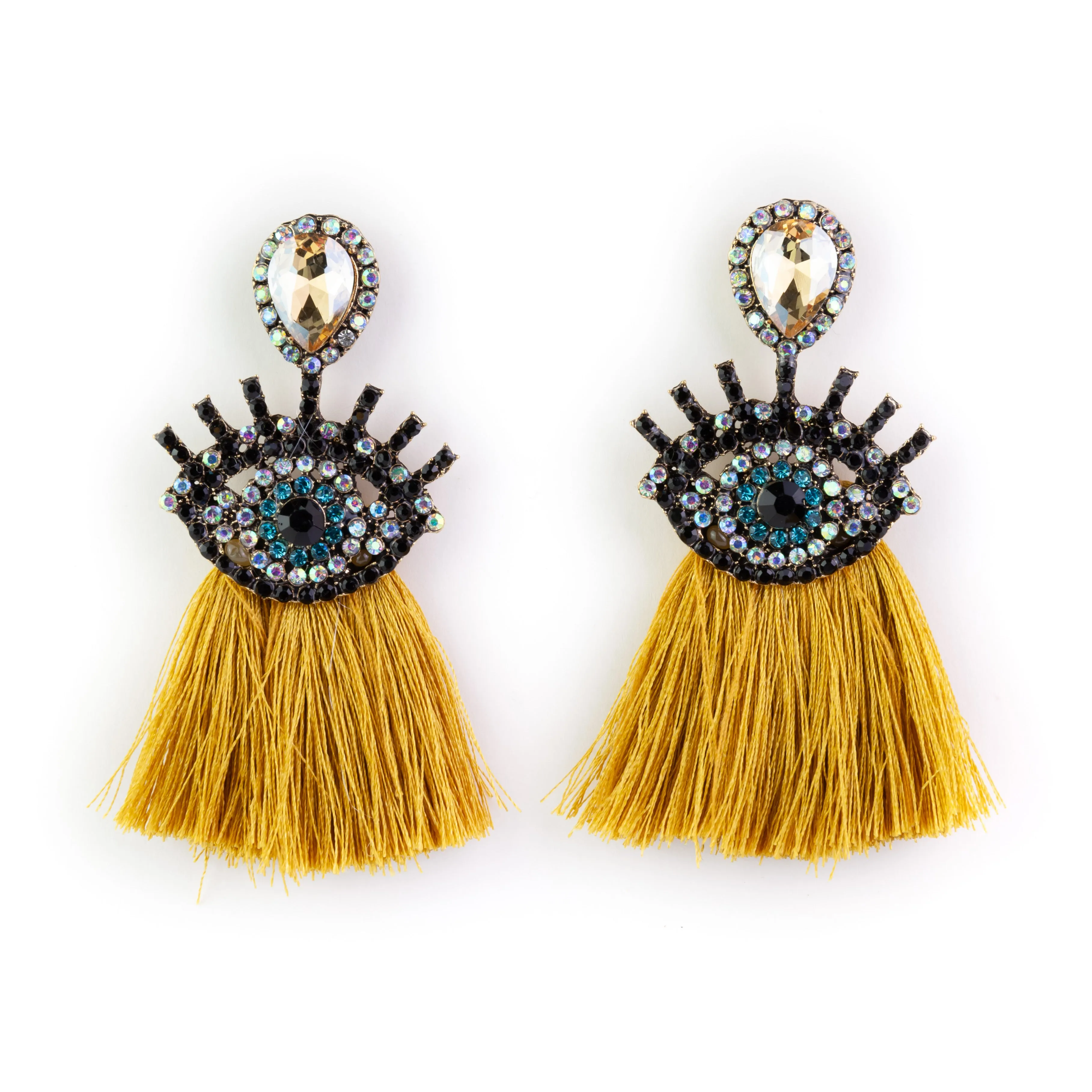 Crystal Evil Eye Earrings