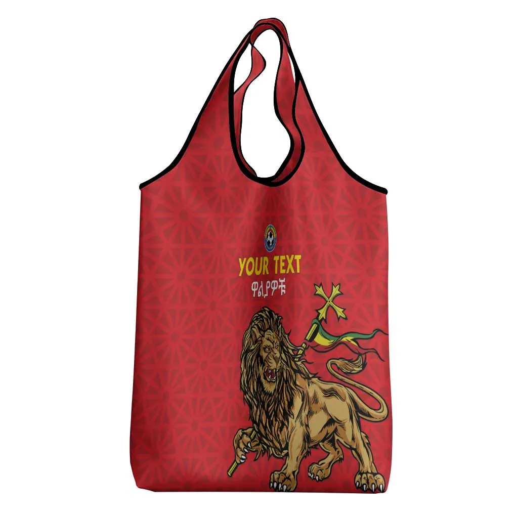 Custom Ethiopia Football Grocery Bag Go Champions LT15